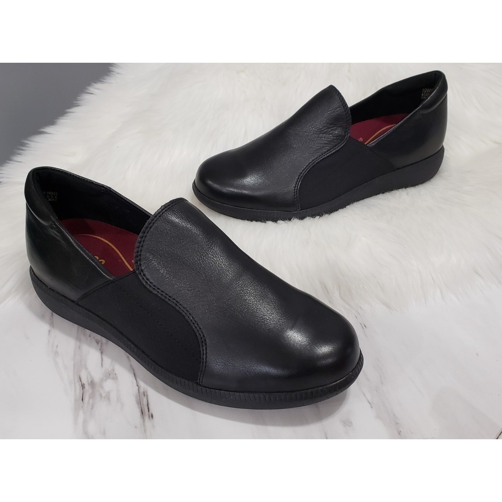 NEW NO BOX SZ 10 EXTRA WIDE 10WW MUNRO Clay Wedge Slip On‎ Sneaker Black